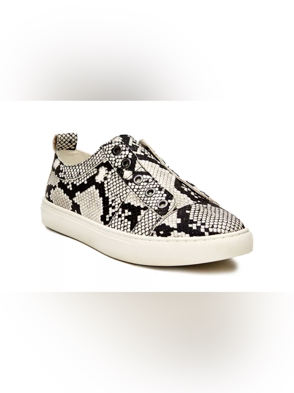NWOB Womans coconut 🥥 by Matisse Slip-On Sneakers in Black & White Snake Print